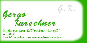 gergo kurschner business card